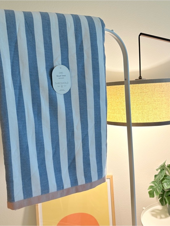 Threshold Other - Moving Sale⏱️Blue Cabana Oversized Jumbo Towel 60” x 72”
